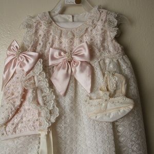 Christening long dress for baby girl